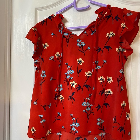 NWT Zara cute red blouse size L - Picture 5 of 7